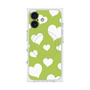 Premium Square Case with MagSafe［ Dot Hearts - Green ］