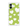 Premium Square Case with MagSafe［ Dot Hearts - Green ］