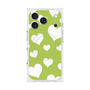 Premium Square Case with MagSafe［ Dot Hearts - Green ］