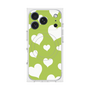 Premium Square Case with MagSafe［ Dot Hearts - Green ］