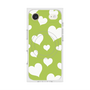 Premium Square Case with MagSafe［ Dot Hearts - Green ］