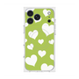 Premium Square Case with MagSafe［ Dot Hearts - Green ］