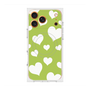 Premium Square Case with MagSafe［ Dot Hearts - Green ］