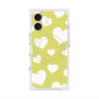 Premium Square Case with MagSafe［ Dot Hearts - Yellow ］
