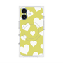 Premium Square Case with MagSafe［ Dot Hearts - Yellow ］