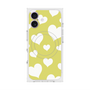 Premium Square Case with MagSafe［ Dot Hearts - Yellow ］