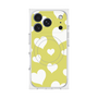Premium Square Case with MagSafe［ Dot Hearts - Yellow ］