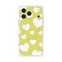 Premium Square Case with MagSafe［ Dot Hearts - Yellow ］