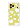 Premium Square Case with MagSafe［ Dot Hearts - Yellow ］
