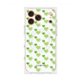 Premium Square Case with MagSafe［ Stripe Hearts - Green ］
