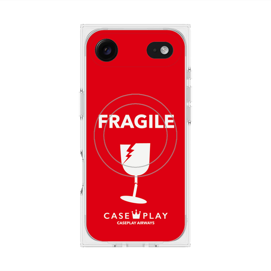 Premium Square Case with MagSafe［ FRAGILE - Red ］