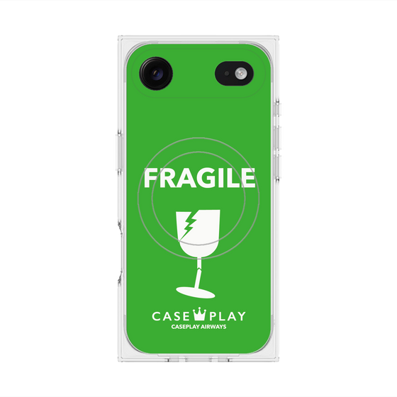 Premium Square Case with MagSafe［ FRAGILE - Green ］