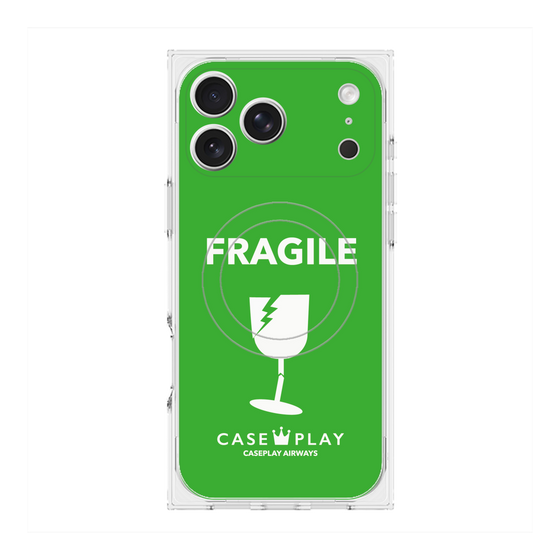Premium Square Case with MagSafe［ FRAGILE - Green ］