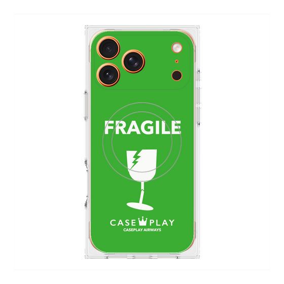Premium Square Case with MagSafe［ FRAGILE - Green ］