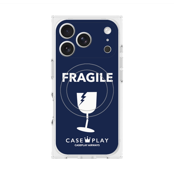 Premium Square Case with MagSafe［ FRAGILE - Navy ］