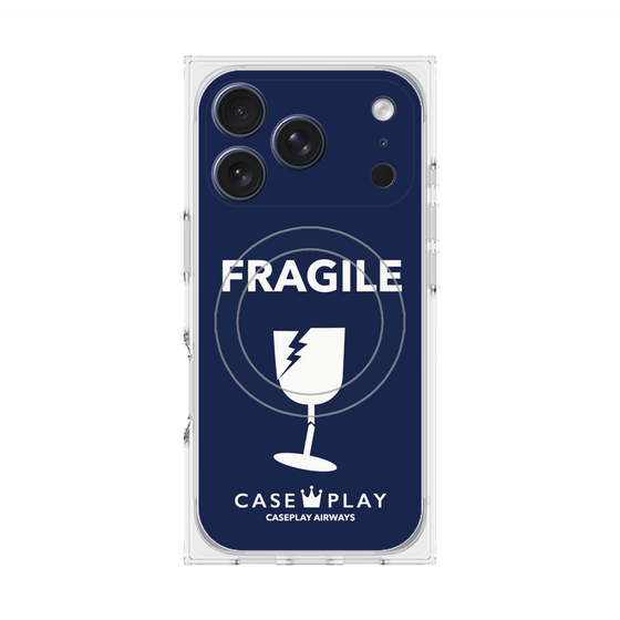 Premium Square Case with MagSafe［ FRAGILE - Navy ］