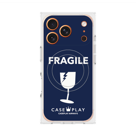 Premium Square Case with MagSafe［ FRAGILE - Navy ］