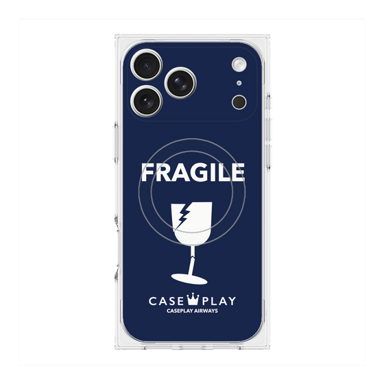 Premium Square Case with MagSafe［ FRAGILE - Navy ］