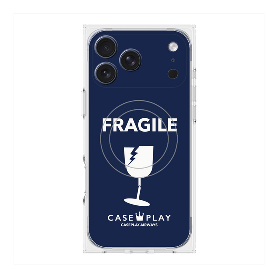 Premium Square Case with MagSafe［ FRAGILE - Navy ］