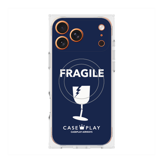 Premium Square Case with MagSafe［ FRAGILE - Navy ］