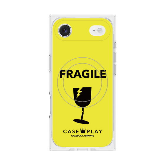 Premium Square Case with MagSafe［ FRAGILE - Yellow ］