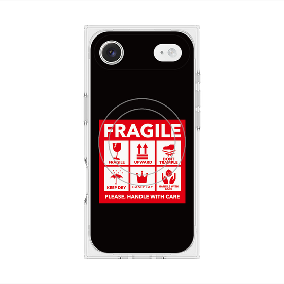 Premium Square Case with MagSafe［ FRAGILE Sticker - Black ］