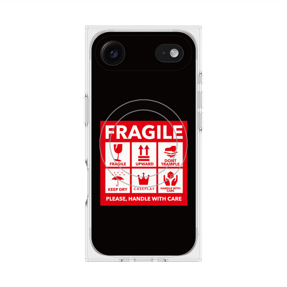 Premium Square Case with MagSafe［ FRAGILE Sticker - Black ］