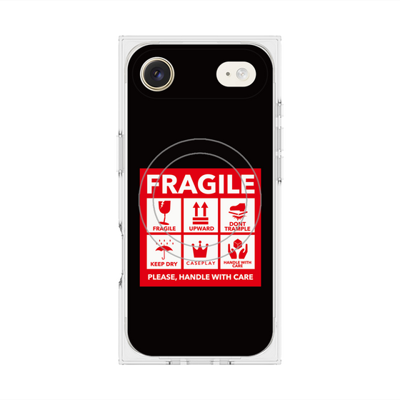 Premium Square Case with MagSafe［ FRAGILE Sticker - Black ］