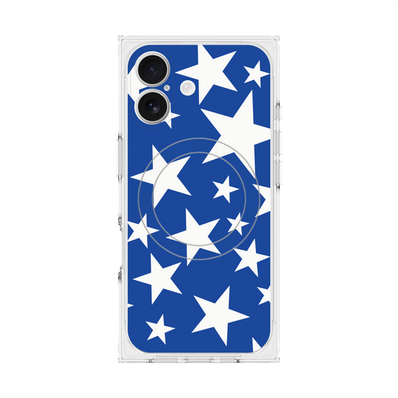 Premium Square Case with MagSafe［ Stars - Blue ］