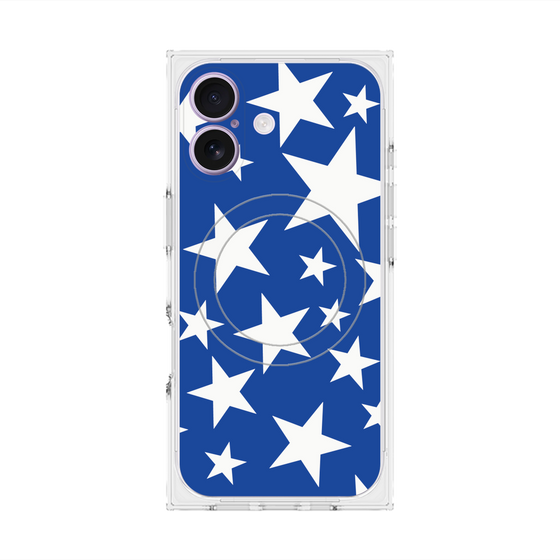 Premium Square Case with MagSafe［ Stars - Blue ］