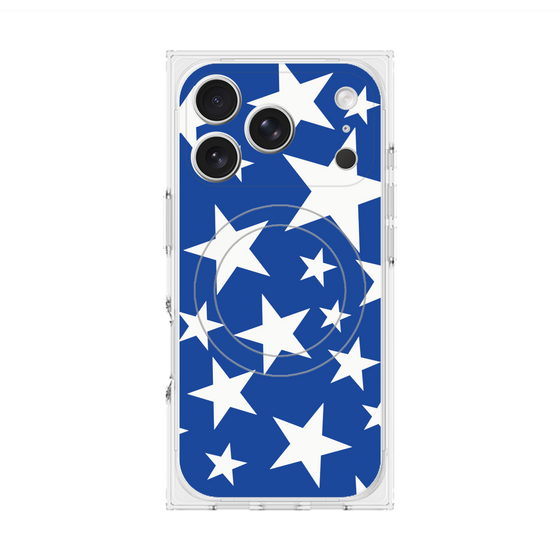Premium Square Case with MagSafe［ Stars - Blue ］