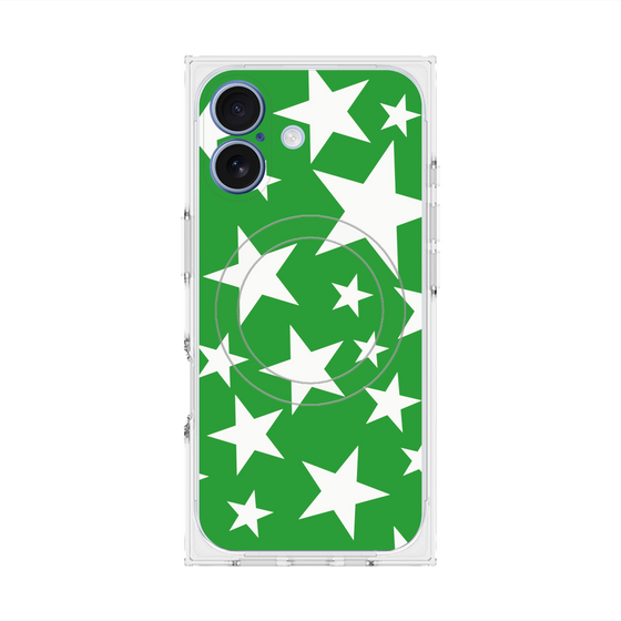 Premium Square Case with MagSafe［ Stars - Green ］