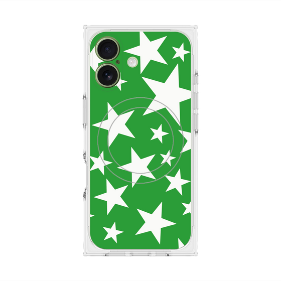 Premium Square Case with MagSafe［ Stars - Green ］