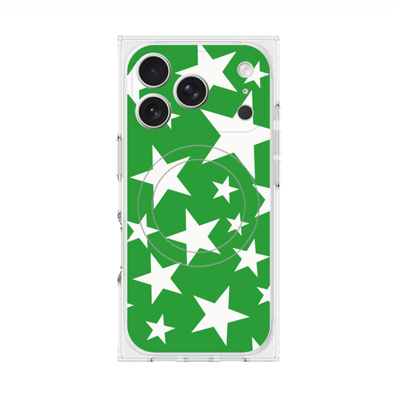 Premium Square Case with MagSafe［ Stars - Green ］