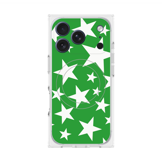 Premium Square Case with MagSafe［ Stars - Green ］