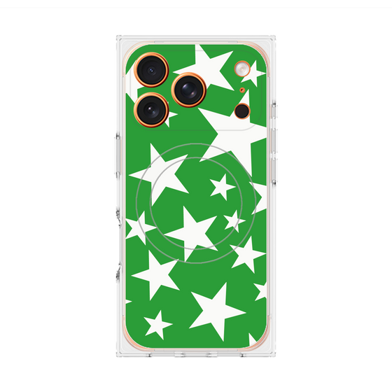 Premium Square Case with MagSafe［ Stars - Green ］