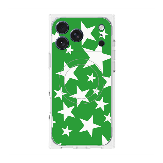 Premium Square Case with MagSafe［ Stars - Green ］