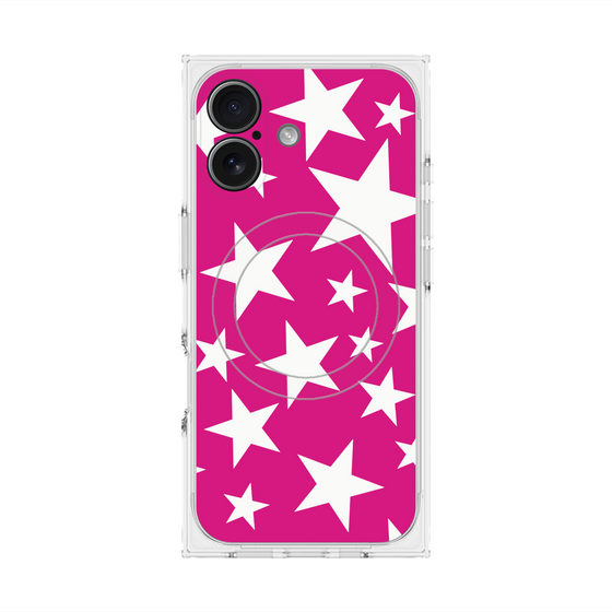 Premium Square Case with MagSafe［ Stars - Pink ］