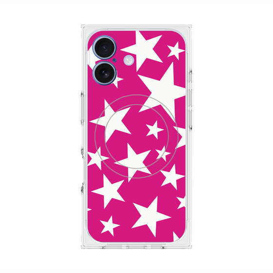 Premium Square Case with MagSafe［ Stars - Pink ］
