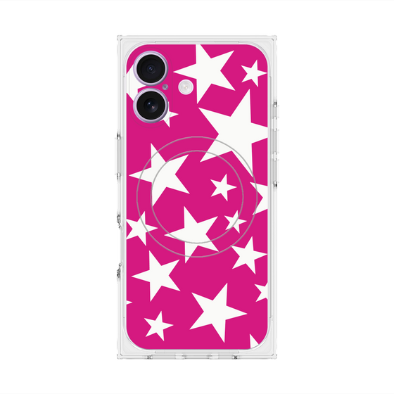 Premium Square Case with MagSafe［ Stars - Pink ］