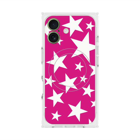 Premium Square Case with MagSafe［ Stars - Pink ］