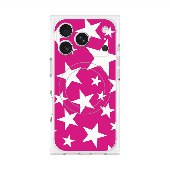 Premium Square Case with MagSafe［ Stars - Pink ］