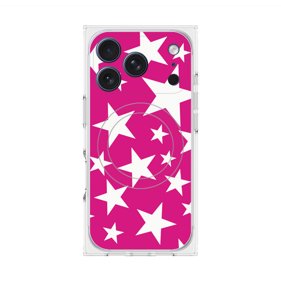 Premium Square Case with MagSafe［ Stars - Pink ］