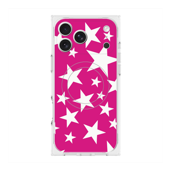Premium Square Case with MagSafe［ Stars - Pink ］