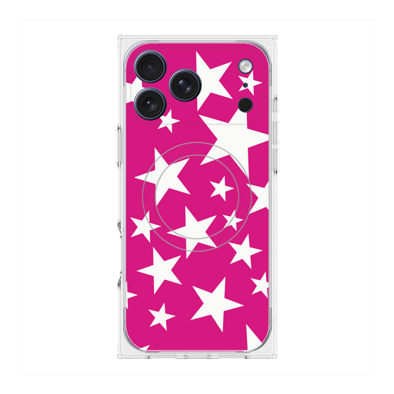 Premium Square Case with MagSafe［ Stars - Pink ］