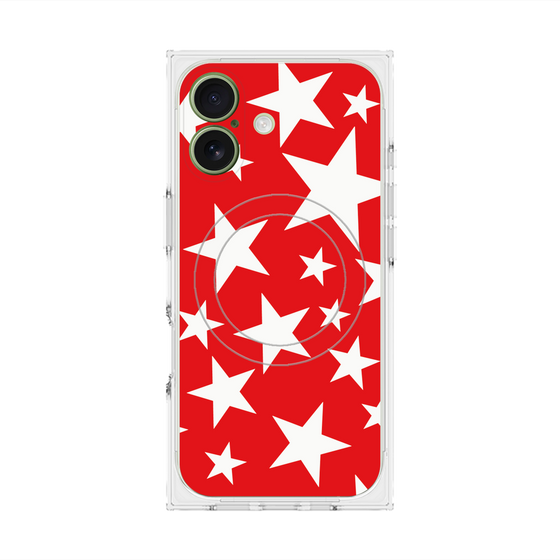 Premium Square Case with MagSafe［ Stars - Red ］
