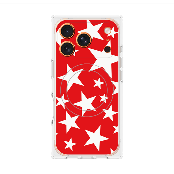 Premium Square Case with MagSafe［ Stars - Red ］