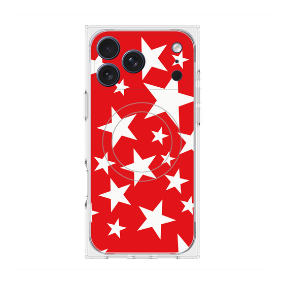 Premium Square Case with MagSafe［ Stars - Red ］