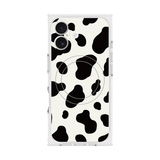 Premium Square Case with MagSafe［ Cow - White ］