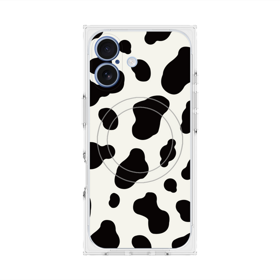 Premium Square Case with MagSafe［ Cow - White ］